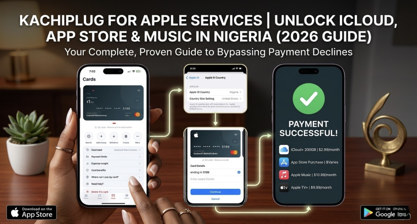 How to Pay for Apple Services in Nigeria With a KachiPlug Virtual Dollar Card (App Store, iCloud, Apple Music — 2026 Guide)